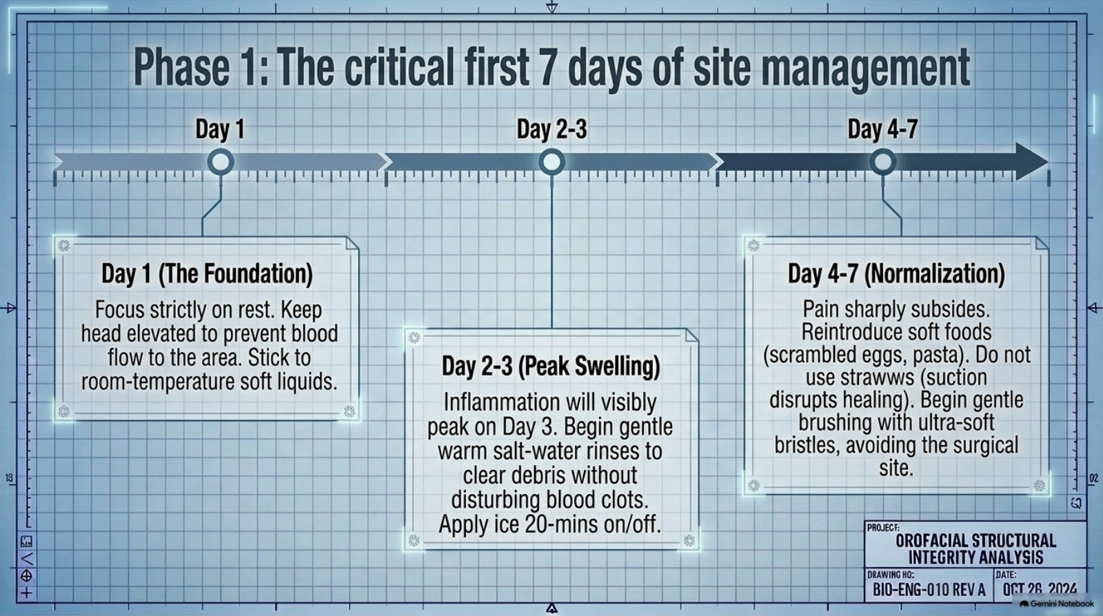 Slide 11: Phase 1 recovery — the first 7 days of site management